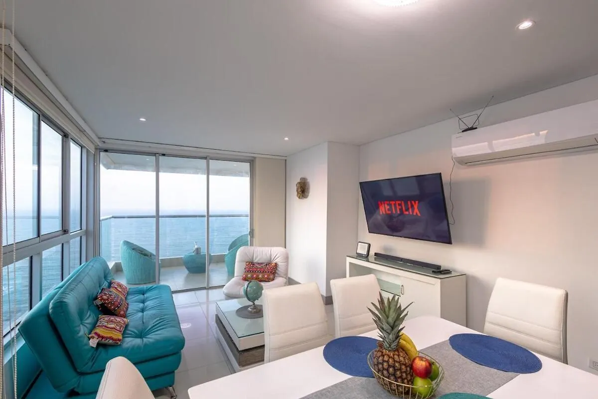 아파트 Majestic Apt With An Ocean View Palmetto Beach Cartagena