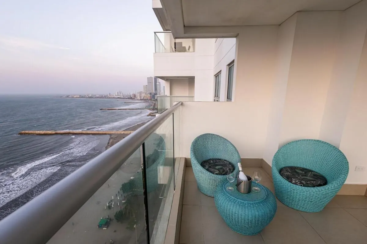 아파트 Majestic Apt With An Ocean View Palmetto Beach Cartagena 콜롬비아