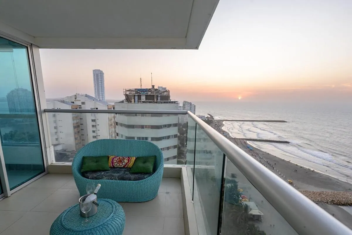 Majestic Apt With An Ocean View Palmetto Beach Cartagena 0*,